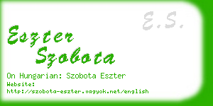 eszter szobota business card